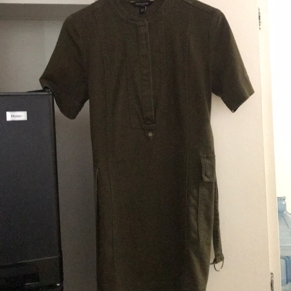 Camo-green, Knee length dress